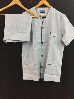 Pijama 100% algodón m/l, pantalón corto-Tipico (TP527)