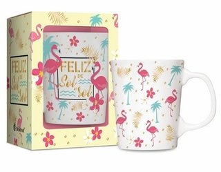 Caneca Porcelana Premium - Flamingo