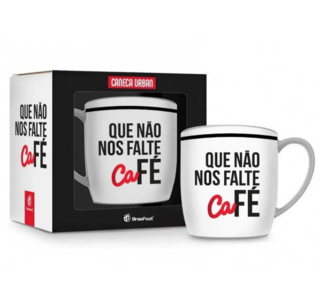 Caneca Porcelana Urban - Que Não Falte Café