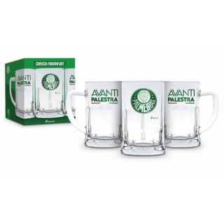 Caneca de Cerveja Vidro 565ml Palmeiras