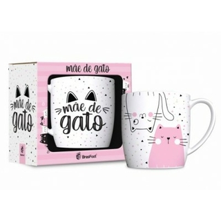 Caneca de Porcelana 300ml - Mãe De Gato