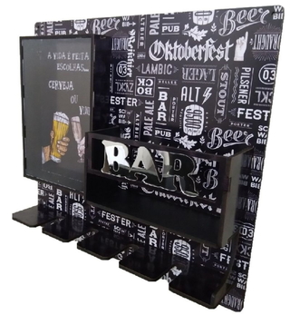 Bar de Parede C/ Porta Rolhas - comprar online