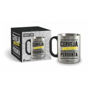 Caneca Metal Inox - Cerveja é a Resposta