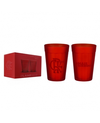 Copo Americano Flamengo Vermelho 190ml CX C/2