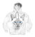 Buzo Hoodie Gato blanco ojos azules