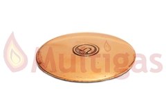 TAPA BRONCE MECHERO COCINA ORBIS. MEDIA C/ LOGO