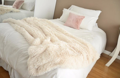 Pie de cama/ manta ultra soft natural - Parcelle Home