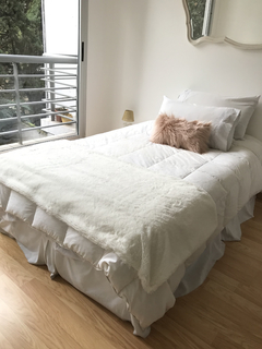 Pie de cama ultra soft blanco