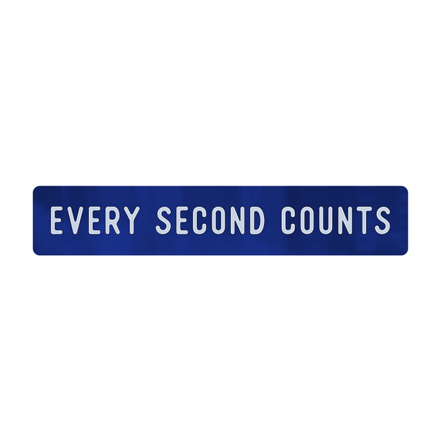 Placa de Acrílico Every Second Counts