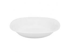 Plato hondo semicuadrado blanco - comprar online