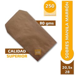 Sobres Bolsa Manila 80g 20.5x28 Cm en internet