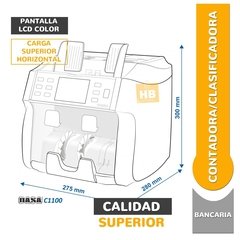 CLASIFICADORA DISCRIMINADORA DE DINERO DASA C1100 2 BOLSILLOS - Deteccion falsos - comprar online