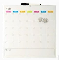 PIZARRA MAGNETICA BLANCA PLANNER CALENDARIO 35X35 CM - comprar online