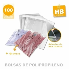 Bolsas de polipropileno con adhesivo- 35x45 -X100 UNIDADES en internet