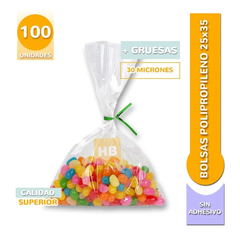 Bolsas de polipropileno PP con adhesivo- 25x35 - x100u