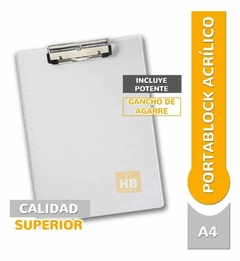 PORTABLOCK ACRILICO A4 TRANSPARENTE - comprar online