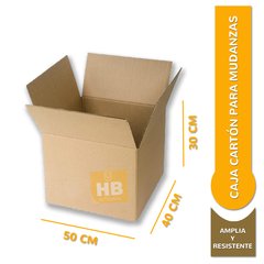 Caja de cartón mudanza 50x40x30 cm - comprar online