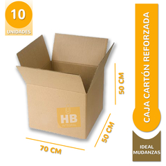 Caja de cartón mudanza 70x50x50 cm - HB Integral - Todo en un solo lugar!