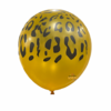 Globo dorado estampa leopardo 12’ x6