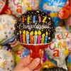 Mini globo feliz cumpleaños negro