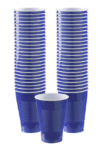 Vasos plasticos 1/2 litro azules x10.