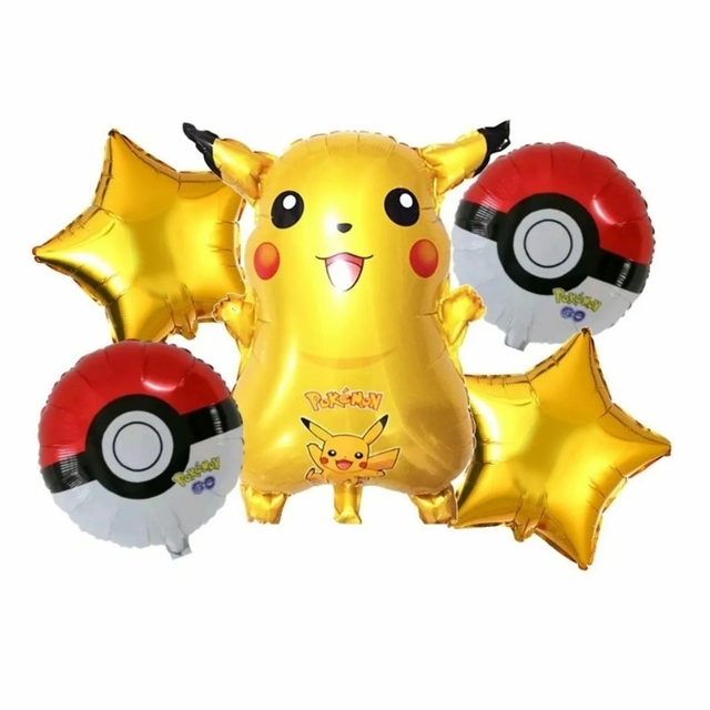  Pokemon Pikachu and Friends - Juego de decoración de globos  para fiestas