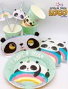 Platos panda y arcoiris - comprar online