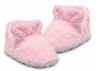 Pantufa infantil de malha polar com orelha de urso rosa bebê- DEDEKA