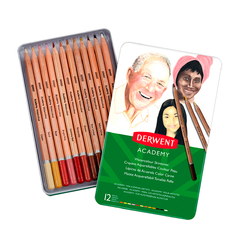 Set de lápices acuarelables Skin Caja Metálica 12 colores.