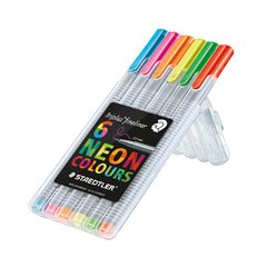 Estuche 6 Rotuladores Triplus Fineliner Staedtler Neon - comprar online