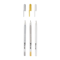 Gelly Roll Mixed, estuche de 3 colores Oro, Plata y Blanco - comprar online