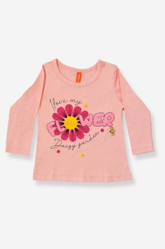 REMERA FLOR BB NIÑA (2210) - tienda online