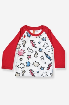 REMERA JERSEY GAMUZADO COMBINADO BB NIÑO (4253) - comprar online