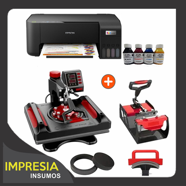 Maquina Sublimadora 6 En 1 38 X 38 + Epson Wifi + Regalos