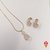 Conjunto Folheado com Pedra Rose Zirconia | Pistache Acessórios