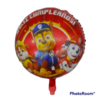 Globo Paw Patrol fondo rojo