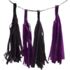 10 Flecos de seda violetas y negros-Merlina
