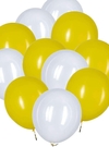 5 globos blancos y 5 amarillos de latex
