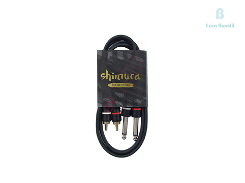 AUC2036 SHIMURA Nux Cable de Audio 2 RCA Macho & 2 Plug