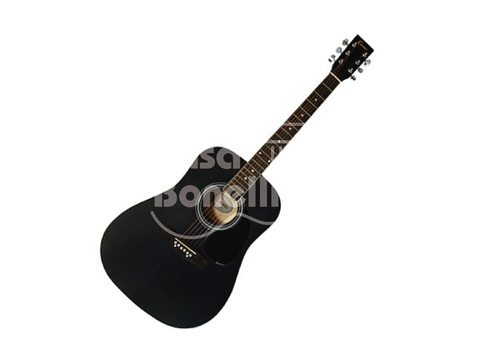 GA109BK Parquer Guitarra Acùstica con cuerdas de acero tipo FOLK