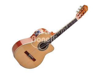 CG20NAT Texas Guitarra Electrocriolla con Cuerdas de Nylon y Corte