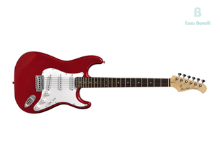 BST 1R Bacchus Guitarra Eléctrica Stratocaster Roja 3SC