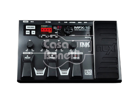MFX10 Nux Pedalera Multiefectos para Guitarra Eléctrica