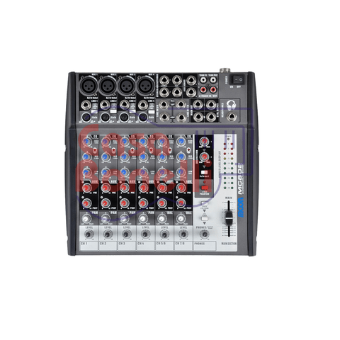 Mixer de 8 canales Moon Con Potenciometros MC802