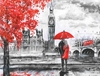 (2651) PINTURA COM DIAMANTES - LONDRES - 40X30 CM