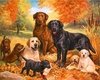 (1719) Pintura em Tela Numerada - Cachorros 1