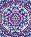 (2886) Pintura com Diamantes - Diy 5D Strass - Mandala da Paz 1 - 30x40 cm