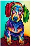 (1158) Pintura com Diamante - Cão Colorido - 25x30 cm - Parcial