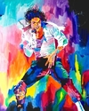 (2443) PINTURA EM TELA NUMERADA - MICHAEL JACKSON