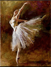 (1397) Pintura com Diamante - Bailarina 1 - 15x20 cm - Total